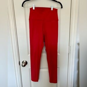 Kady Luxe Red High-Waisted Leggings